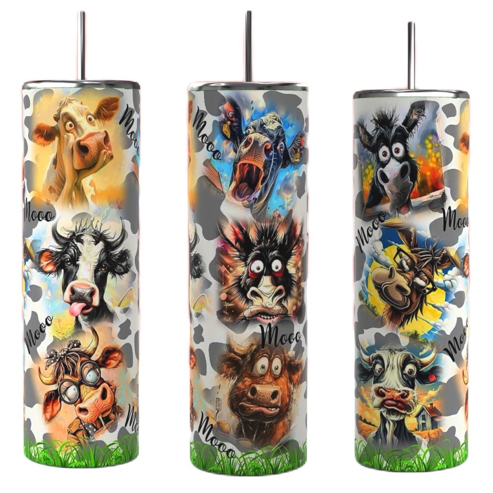 Humor Funny Cow Faces Tumbler